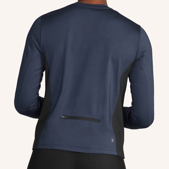 Peloton Navy Blue and Black Warmup Long Sleeve Shirt - Picture 3 of 11
